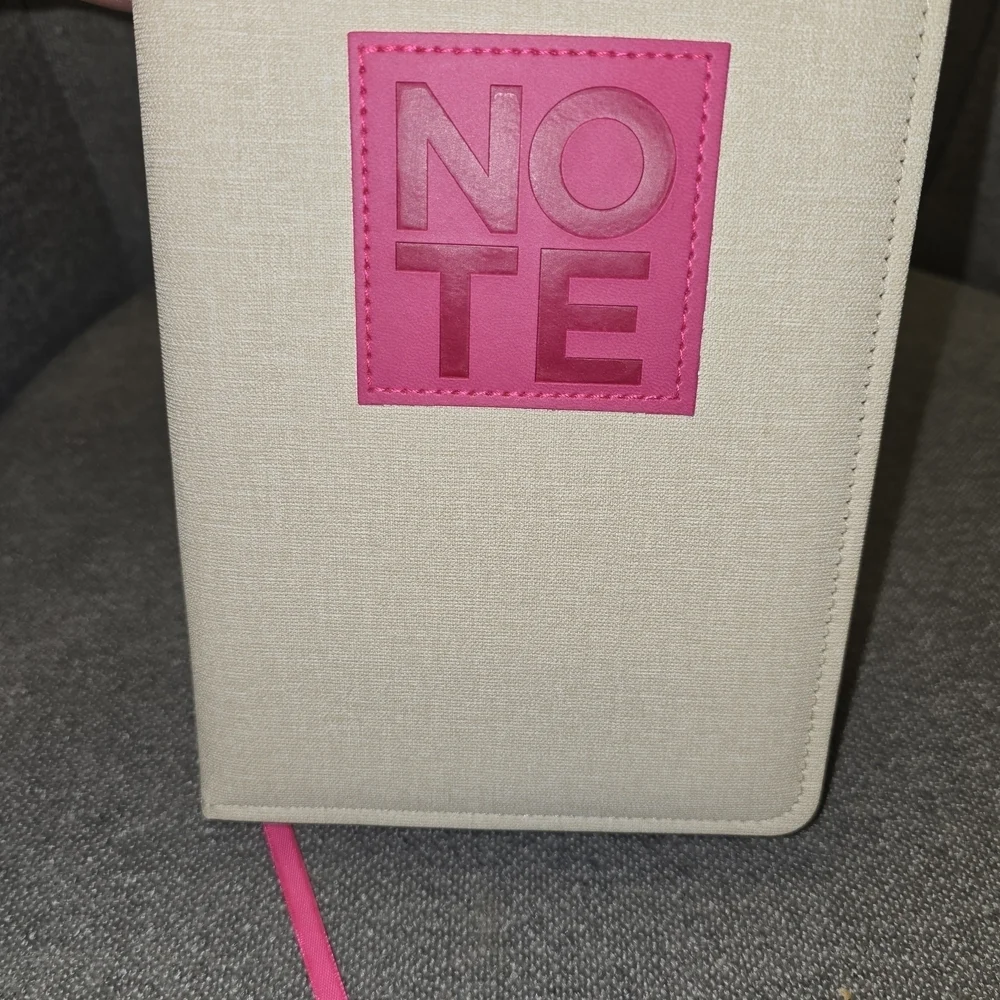 Love Notes Cream Binder with Pink Accent